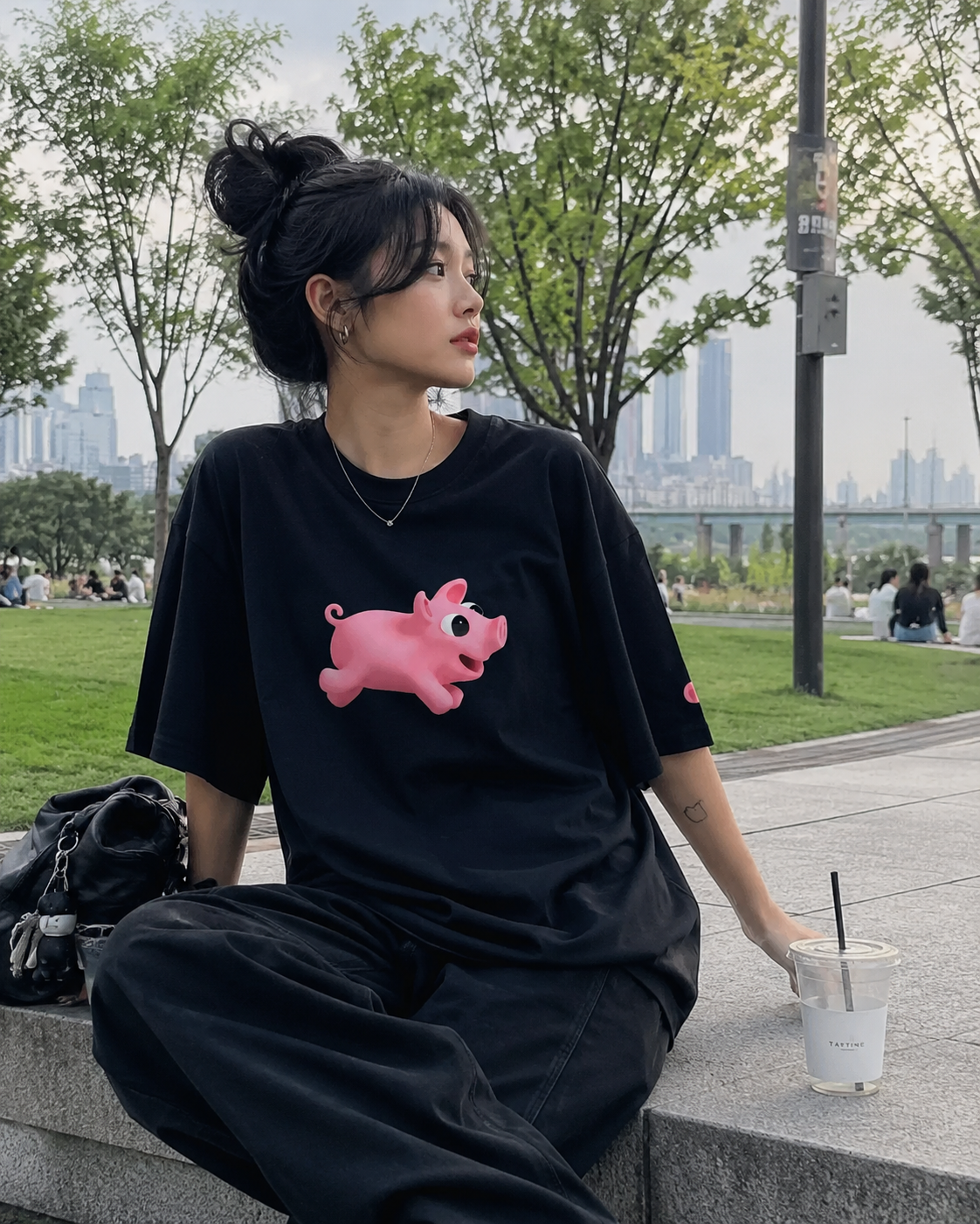 Rosa Run Unisex Oversized Cotton T-Shirt
