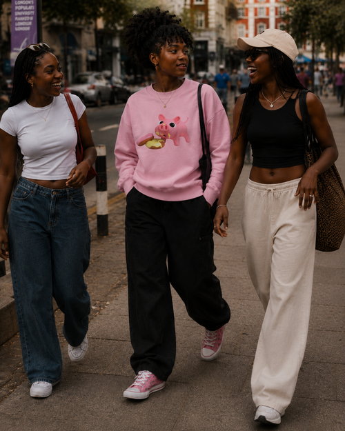 Rosa Run Fleece Mock-Neck Crew Sweatshirt